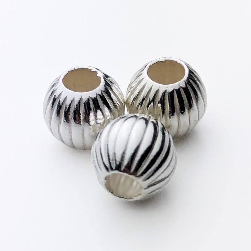 シルバービーズ 中（ギザタイプ） 3個売り