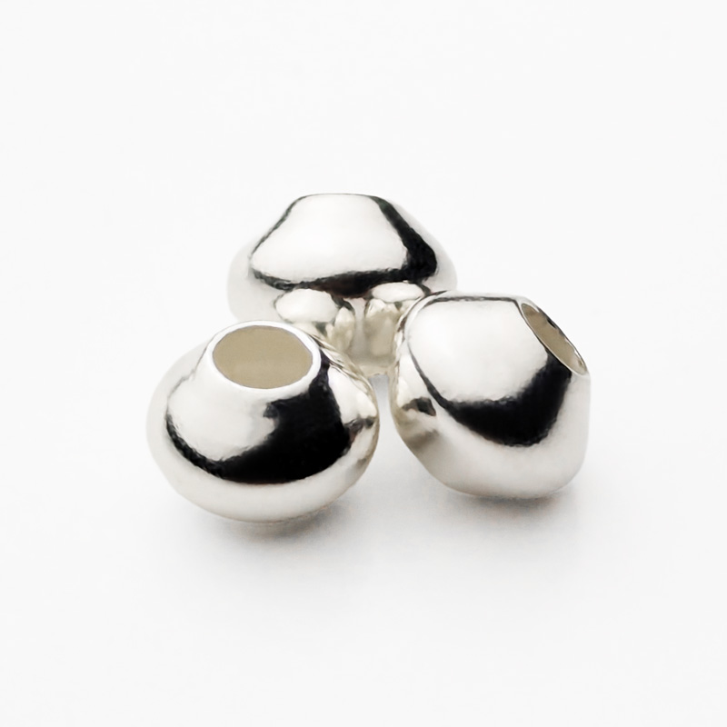 シルバービーズ 円盤（プレーンタイプ） 3個売り