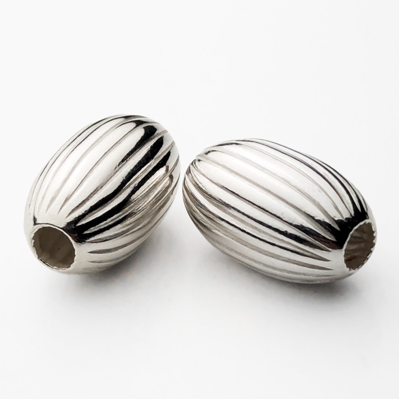 シルバービーズ 特大（オーバルギザタイプ） 2個売り